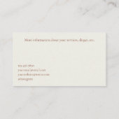 Lemon Tree Business Card Nutrional Therapist Visitekaartje (Achterkant)
