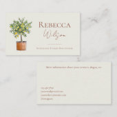 Lemon Tree Business Card Nutrional Therapist Visitekaartje (Voorkant / Achterkant)