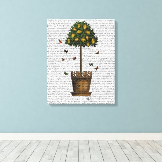 Lemon Tree Canvas Afdruk (Insitu (Houten vloer))