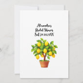 Lemon Tree Citrus Bruilofts-Bingo Feestspel Kaart (Achterkant)