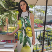 Lemon Tree drukt de aangepaste dagtekst in Schort