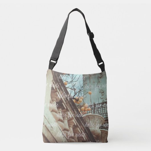 Lemon Tree en oude gebouwen Crossbody Tas (Voorkant)