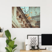 Lemon Tree en oude gebouwen Poster (Thuiskantoor)