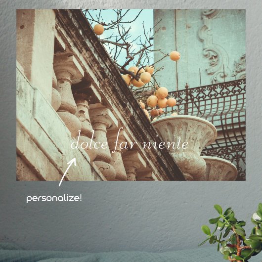 Lemon Tree en oude gebouwen Poster