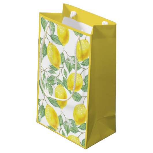 Lemon Tree Gift Bag Klein Cadeauzakje (Achterkant Gekanteld)