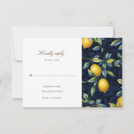 Lemon Tree Italië Bestemming RSVP Antwoordkaart Kaartje