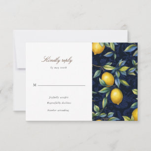 Lemon Tree Italië Bestemming RSVP Antwoordkaart Kaartje