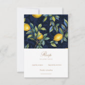 Lemon Tree Italy Destination Wedding RSVP Card (Voorkant)