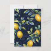 Lemon Tree Italy Destination Wedding RSVP Card Kaartje (Achterkant)