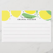 Lemon Tree Kitchen Recipe Stationery Card Briefpapier (Voorkant)