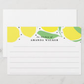 Lemon Tree Kitchen Recipe Stationery Card Briefpapier (Voorkant / Achterkant)