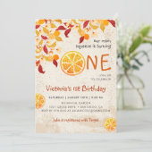 Lemon Tree Main Squeeze Foto Eerste Verjaardag Kaart (Staand voorkant)