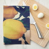  Lemon Tree Patterned Kitchen Towel Theedoek (Quarter Fold)
