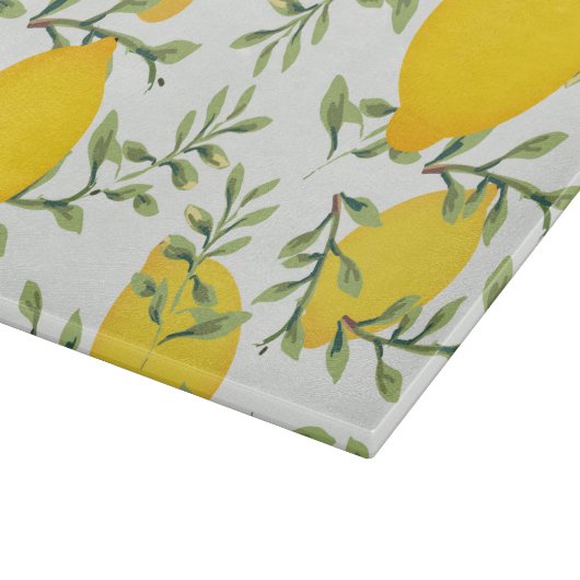 Lemon Tree Print Glass Cutting Board Snijplank (Hoek)