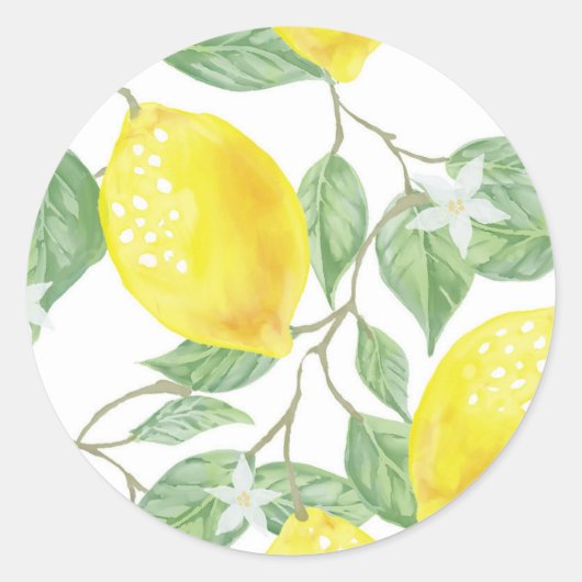 Lemon Tree Ronde Sticker (Voorkant)