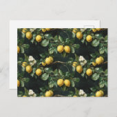 Lemon Tree Seamless Pattern Briefkaart (Voorkant / Achterkant)