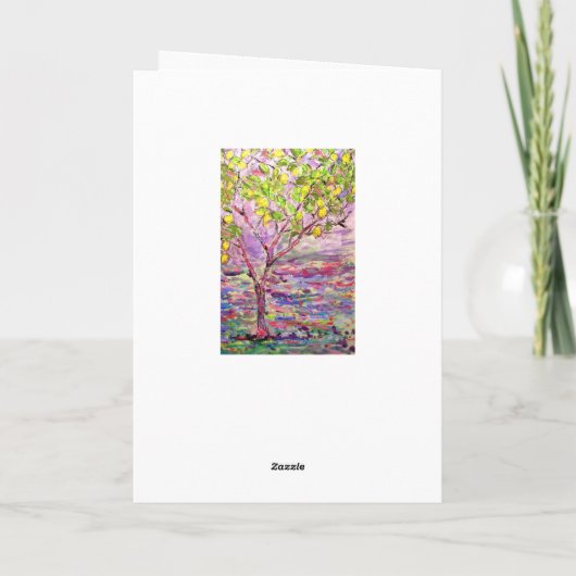 Lemon Tree-vrede op aarde Feestdagen Kaart (Achterkant)