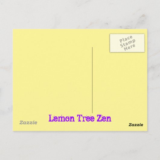 Lemon Tree Zen Briefkaart (Achterkant)