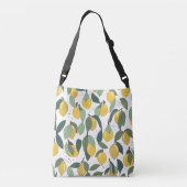 Lemon Tropical: Helder  Naadloos Crossbody Tas (Achterkant)