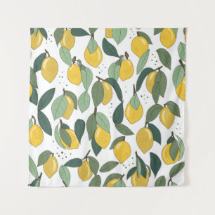 Lemon Tropical: Helder  Naadloos Wandkleed