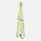 Lemon Tropical Summer Fruit Pattern on Mint 2 Stropdas (Achterkant)