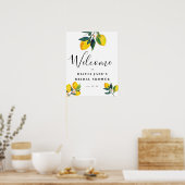 Lemon Tropical Welcome Vrijgezellenfeest Poster (Keuken)