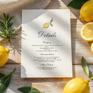Lemon Trouwkaart Amalfitaanse Kust Italiaans Informatiekaartje