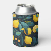 Lemon tuinpatroon. Gele tropische citrusvruchten Blikjeskoeler (Blikje Voorkant)