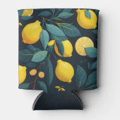 Lemon tuinpatroon. Gele tropische citrusvruchten Blikjeskoeler (Voorkant)