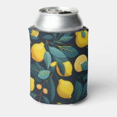 Lemon tuinpatroon. Gele tropische citrusvruchten Blikjeskoeler (Blikje Achterkant)