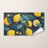 Lemon tuinpatroon. Gele tropische citrusvruchten Handdoek (Handdoek)