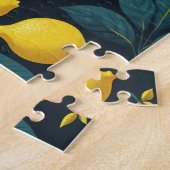 Lemon tuinpatroon. Gele tropische citrusvruchten Legpuzzel (Zijkant)