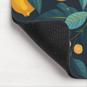 Lemon tuinpatroon. Gele tropische citrusvruchten Muismat (Hoek)