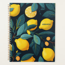 Lemon tuinpatroon. Gele tropische citrusvruchten