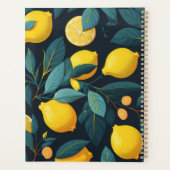 Lemon tuinpatroon. Gele tropische citrusvruchten Planner (Achterkant)