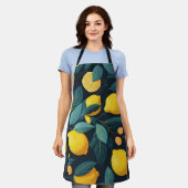 Lemon tuinpatroon. Gele tropische citrusvruchten Schort (Gedragen)