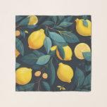 Lemon tuinpatroon. Gele tropische citrusvruchten Sjaal<br><div class="desc">Gele citroenschar.</div>