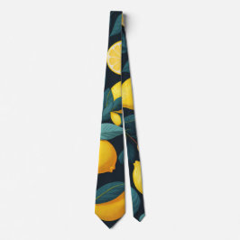Lemon tuinpatroon. Gele tropische citrusvruchten Stropdas