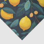 Lemon tuinpatroon. Gele tropische citrusvruchten Tissuepapier (Detail)
