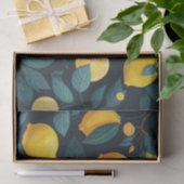 Lemon tuinpatroon. Gele tropische citrusvruchten Tissuepapier (Geschenk)
