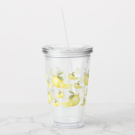 Lemon Tumbler Acryl Drinkbeker (Links)