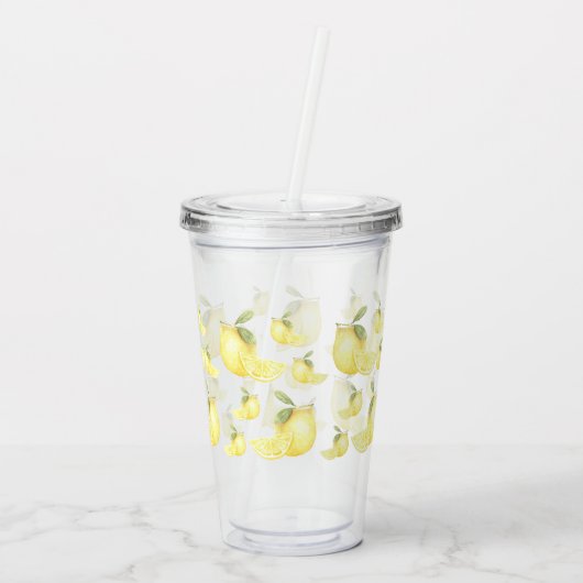 Lemon Tumbler Acryl Drinkbeker (Achterkant)