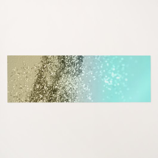 Lemon Twist Beach Glitter #3 Yogamat (Achterkant (horizontaal))