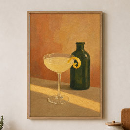 Lemon Twist Coupe Waterverf Cottagecore Poster