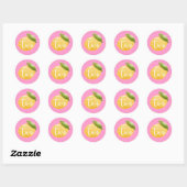 Lemon Two 2e verjaardag Ronde Sticker (Vel)