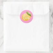 Lemon Two 2e verjaardag Ronde Sticker (Tas)