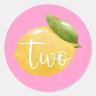 Lemon Two 2e verjaardag Ronde Sticker