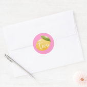Lemon Two 2e verjaardag Ronde Sticker (Envelop)