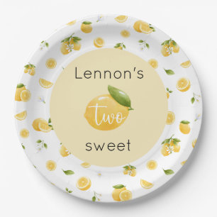 Lemon Two Sweet 2e verjaardag Papieren Bordje