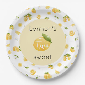 Lemon Two Sweet 2e verjaardag Papieren Bordje